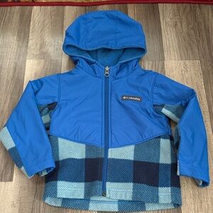 Columbia little boys zip up hooded jacket size 3T